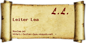 Leiter Lea névjegykártya